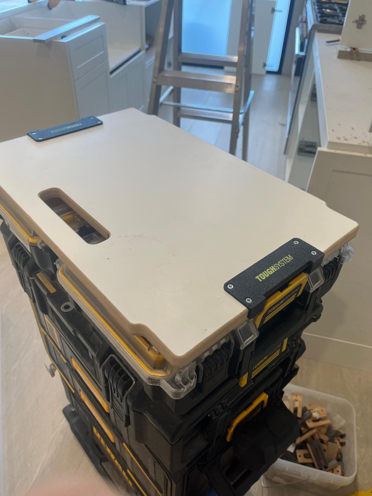 3D Printed Flush Latches for DeWalt ToughSystem 2.0 Worktop