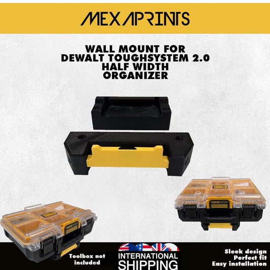 3D Printed Wall Mount Bracket for DeWalt ToughSystem 2.0 Half-Width Organizer